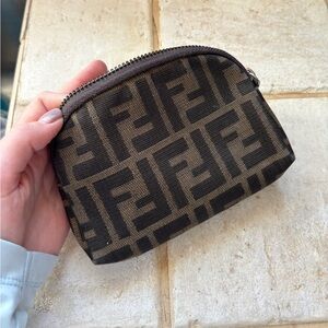 FENDI Zucca Canvas Cosmetic Pouch Bag